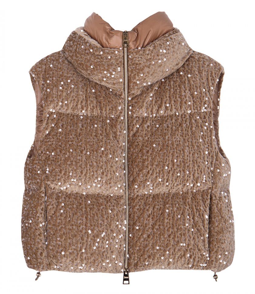 HERNO - VEST WITH PAILLETTES