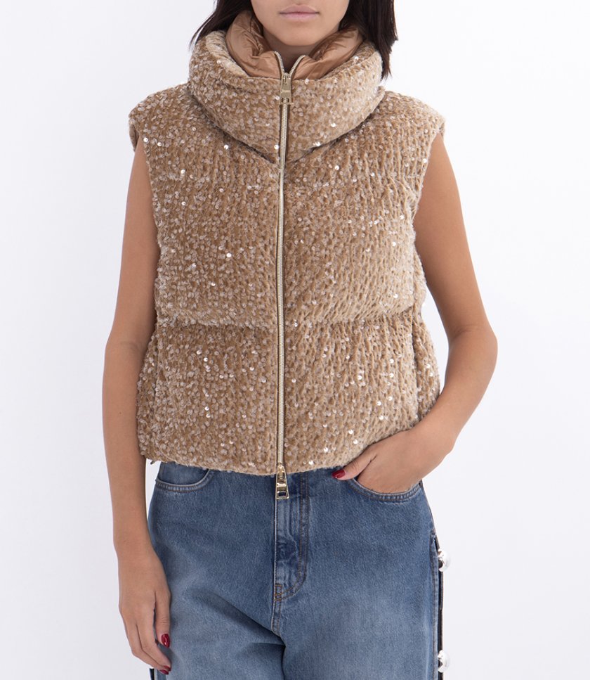 VEST WITH PAILLETTES