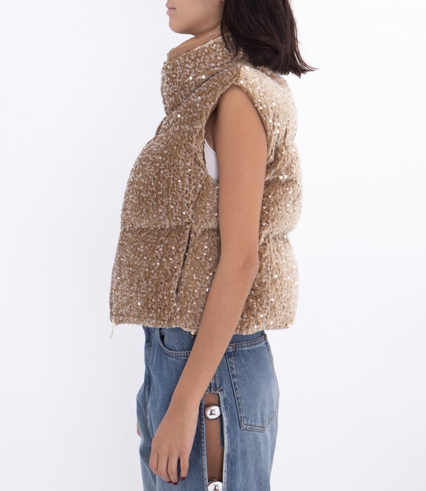 VEST WITH PAILLETTES