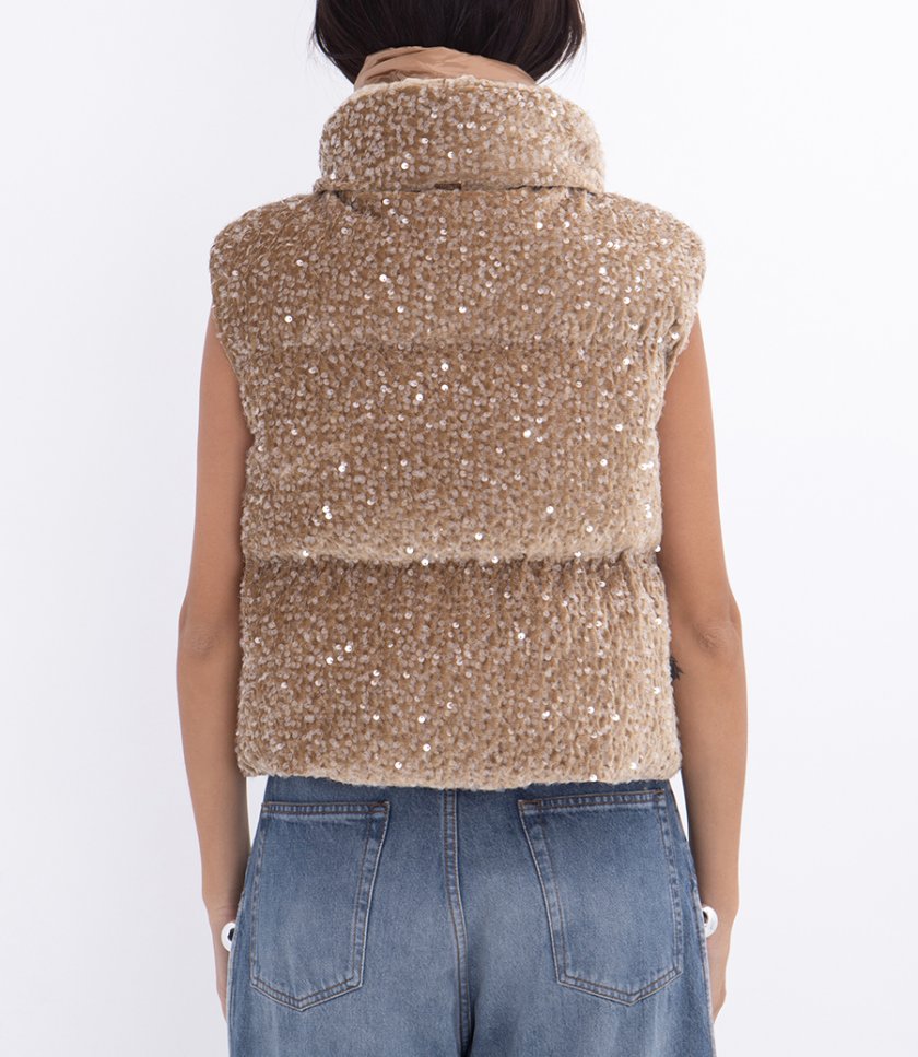 VEST WITH PAILLETTES