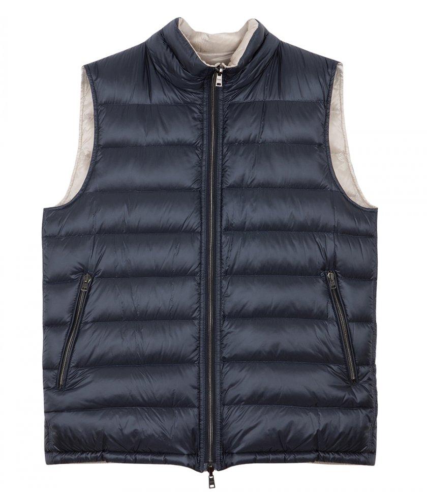 JUST IN - REVERSIBLE SLEEVELESS JACKET IN NYLON ULTRALIGHT