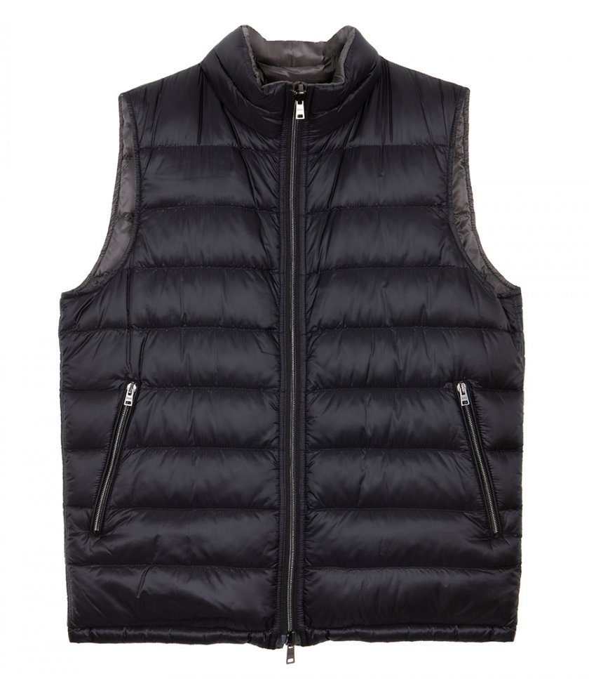 HERNO - REVERSIBLE SLEEVELESS JACKET IN NYLON ULTRALIGHT