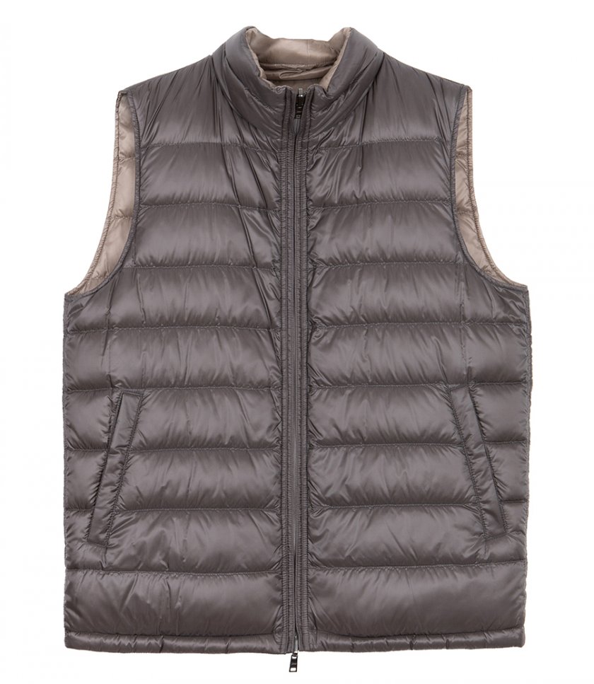 HERNO - REVERSIBLE SLEEVELESS JACKET IN NYLON ULTRALIGHT