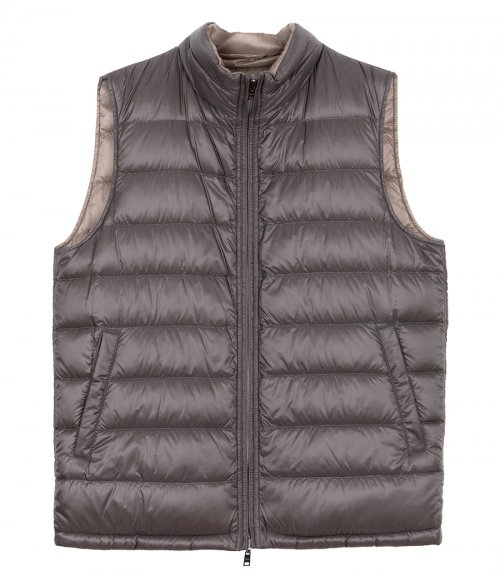 REVERSIBLE SLEEVELESS JACKET IN NYLON ULTRALIGHT