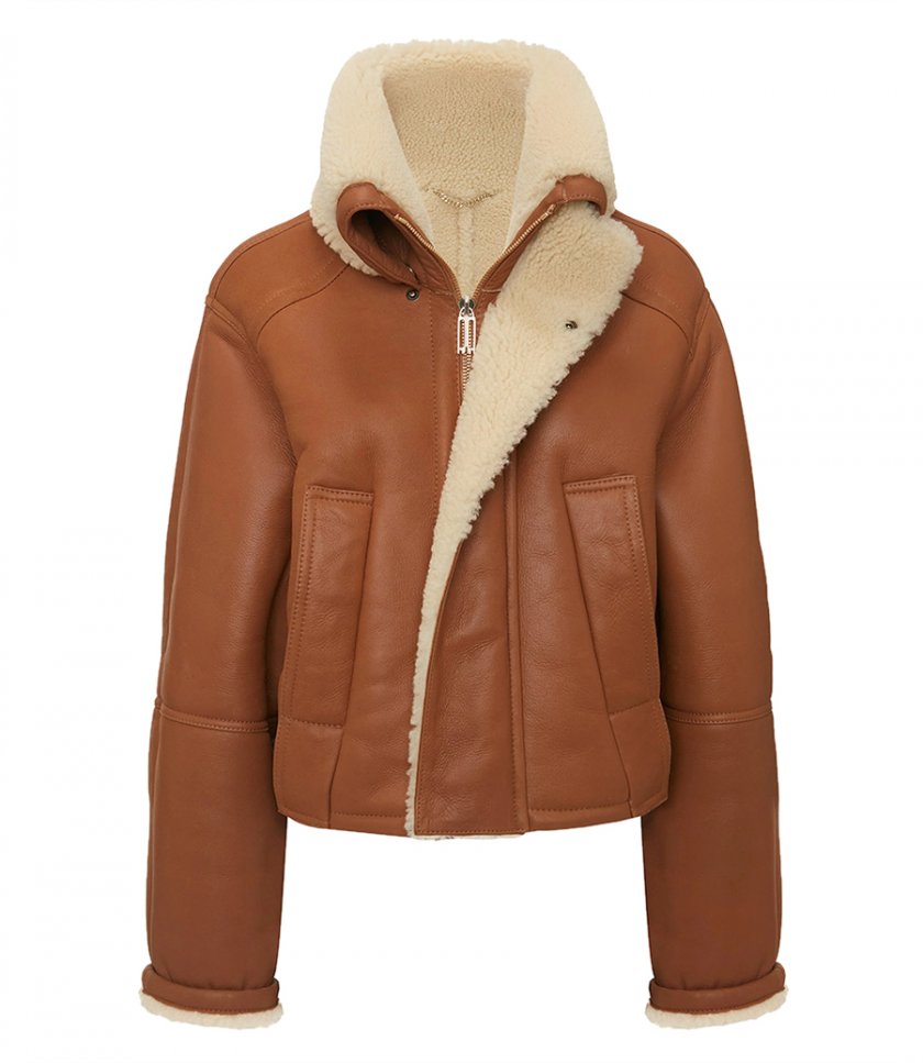 LEATHER JACKETS - SHEARLING PEA COAT