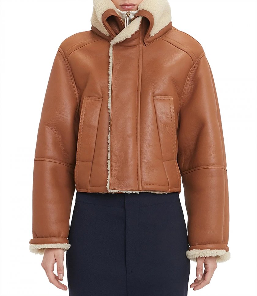 SHEARLING PEA COAT