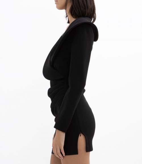 SCULPTURAL LONG-SLEEVE DRESS