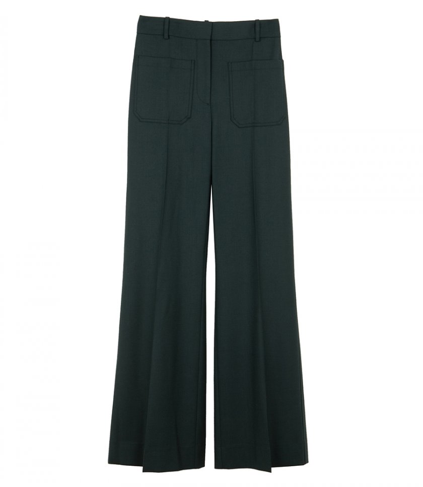 VICTORIA BECKHAM - ALINA TAILORED TROUSER IN SEAWEED