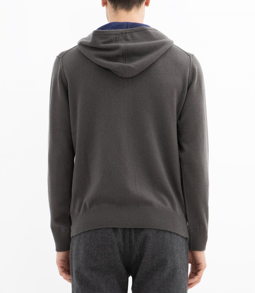 WOOL & CASHMERE ZIP HOODIE