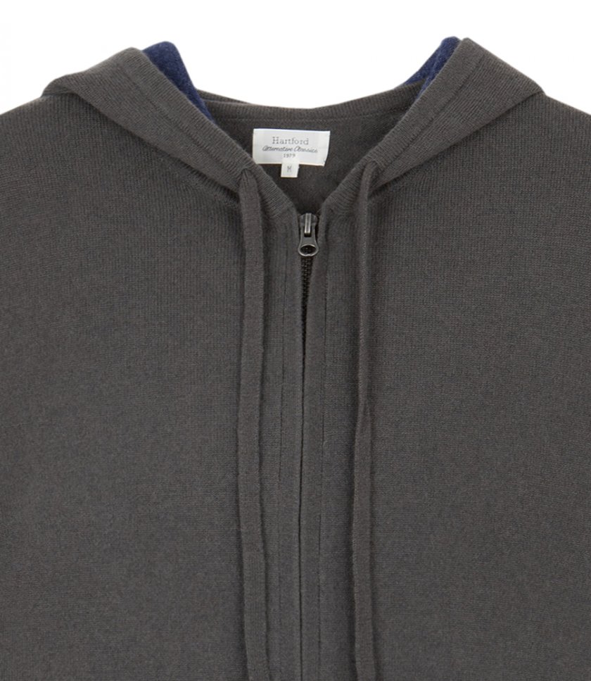 WOOL & CASHMERE ZIP HOODIE