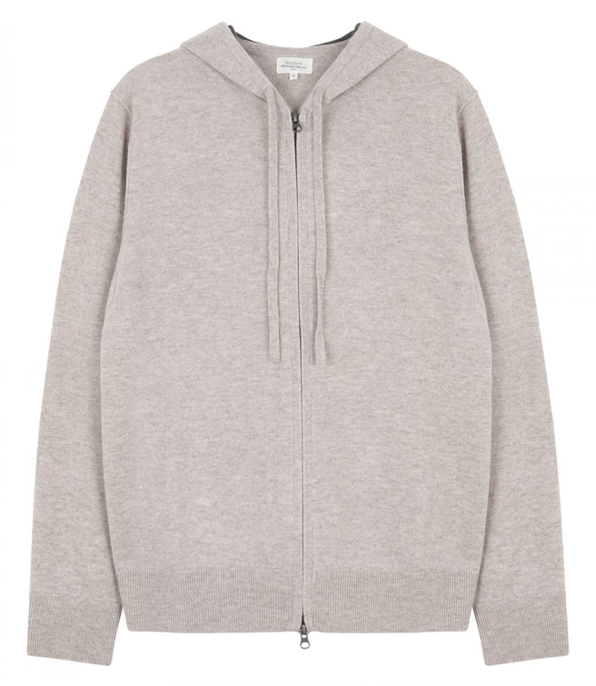 HARTFORD - WOOL & CASHMERE ZIP HOODIE