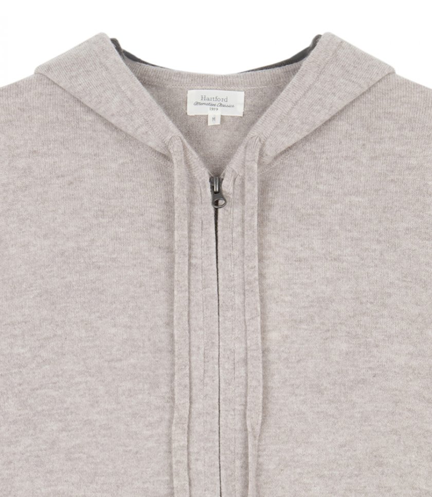 WOOL & CASHMERE ZIP HOODIE