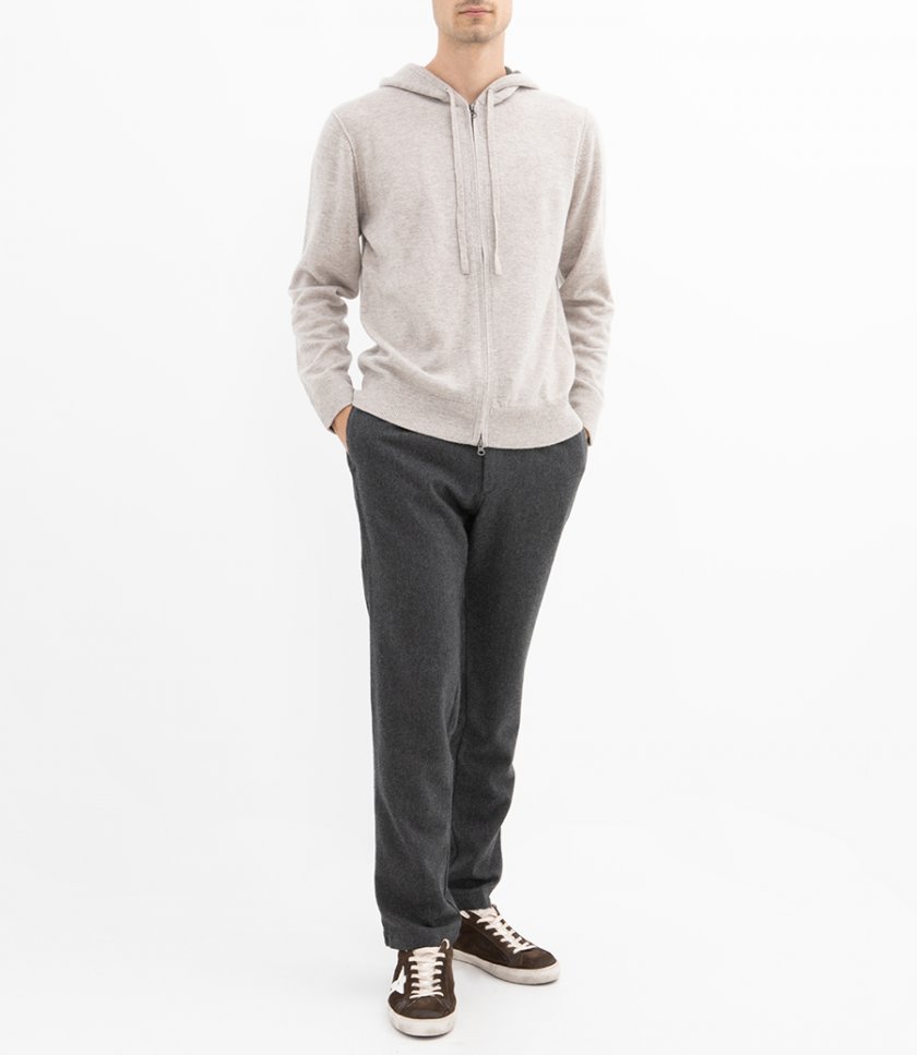 WOOL & CASHMERE ZIP HOODIE