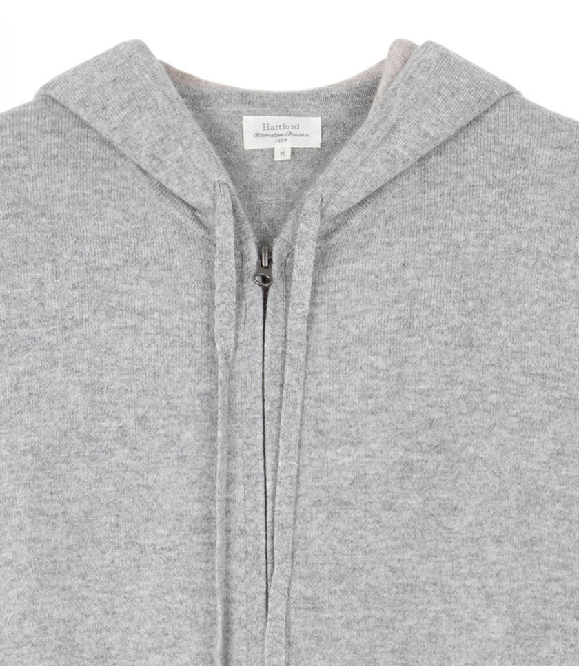 WOOL & CASHMERE ZIP HOODIE