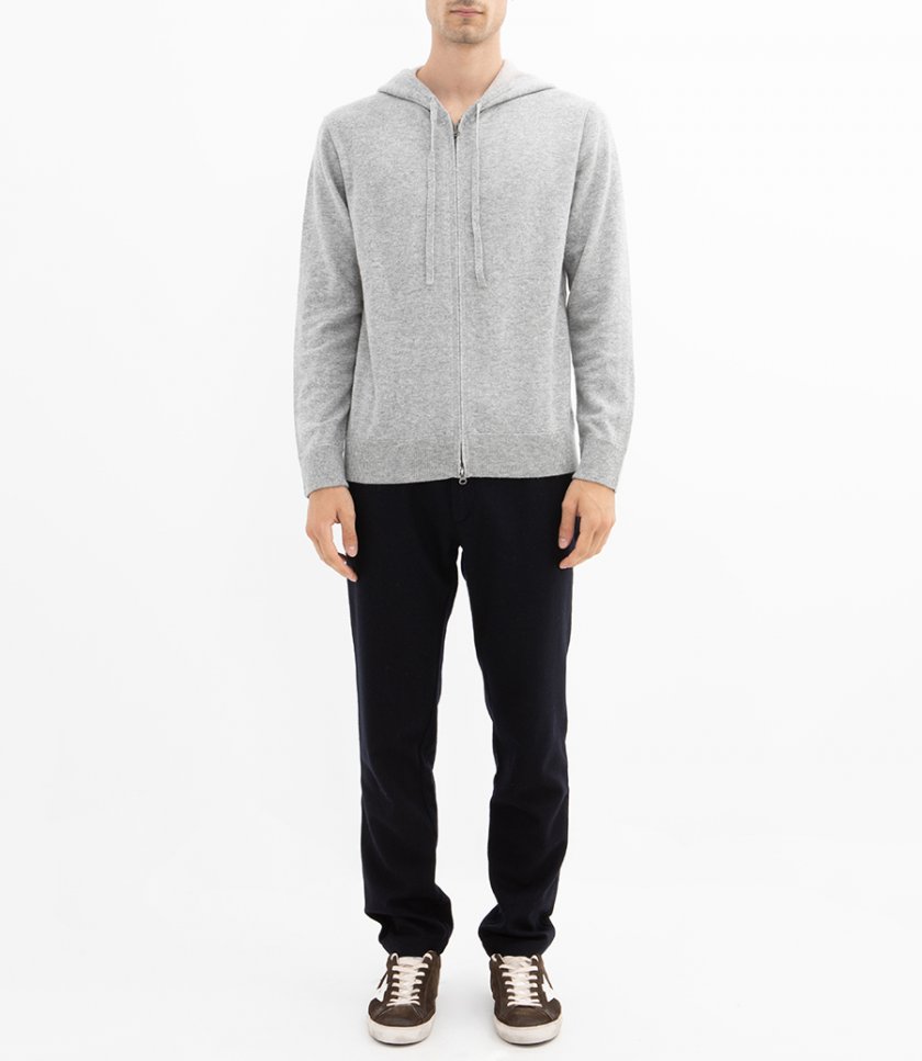 WOOL & CASHMERE ZIP HOODIE