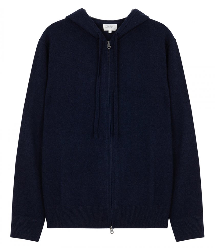 HOODIES - WOOL & CASHMERE ZIP HOODIE