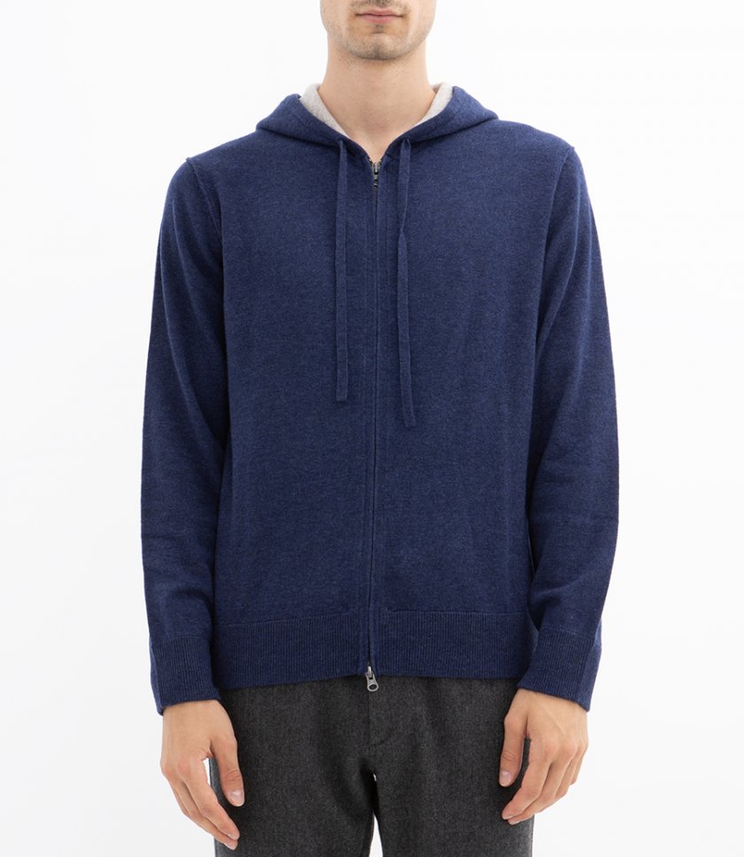 WOOL & CASHMERE ZIP HOODIE