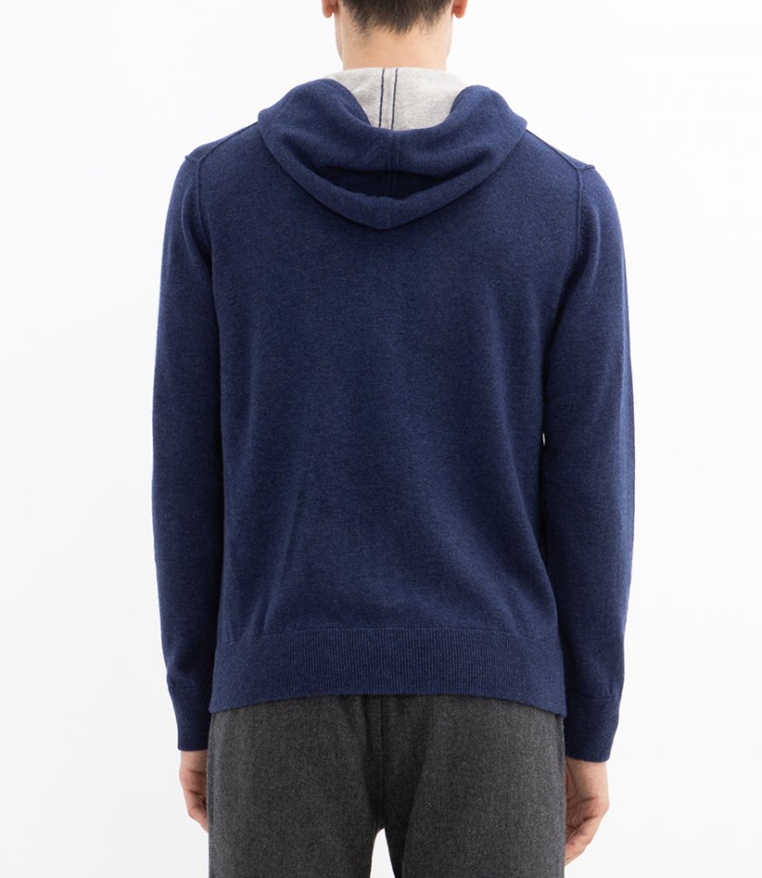 WOOL & CASHMERE ZIP HOODIE