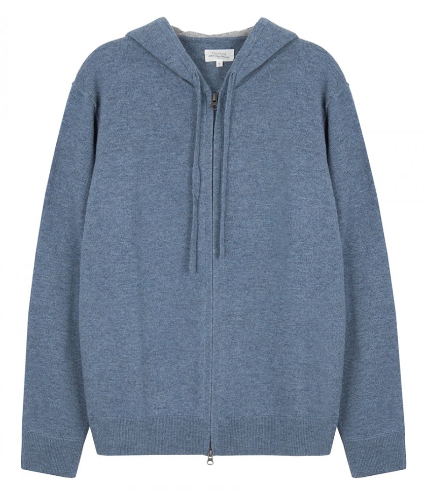 HOODIES - WOOL & CASHMERE ZIP HOODIE