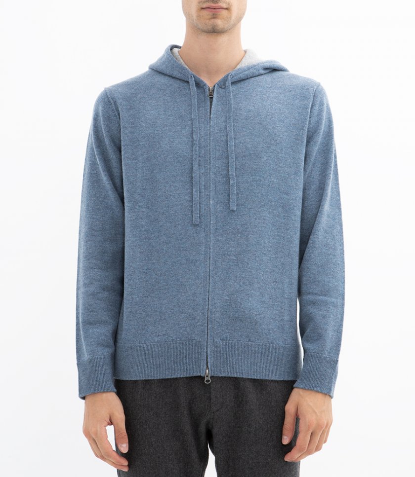 WOOL & CASHMERE ZIP HOODIE