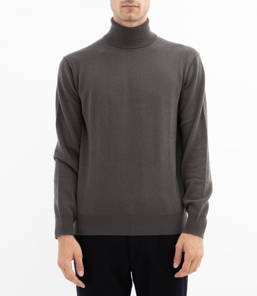 WOOL & CASHMERE ROLL NECK SWEATER