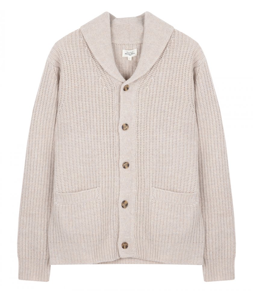 JUST IN - RIB SHAWL CARDIGAN