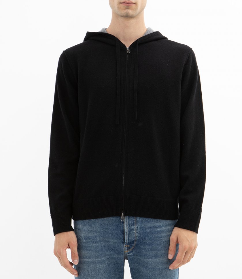 WOOL & CASHMERE ZIP HOODIE