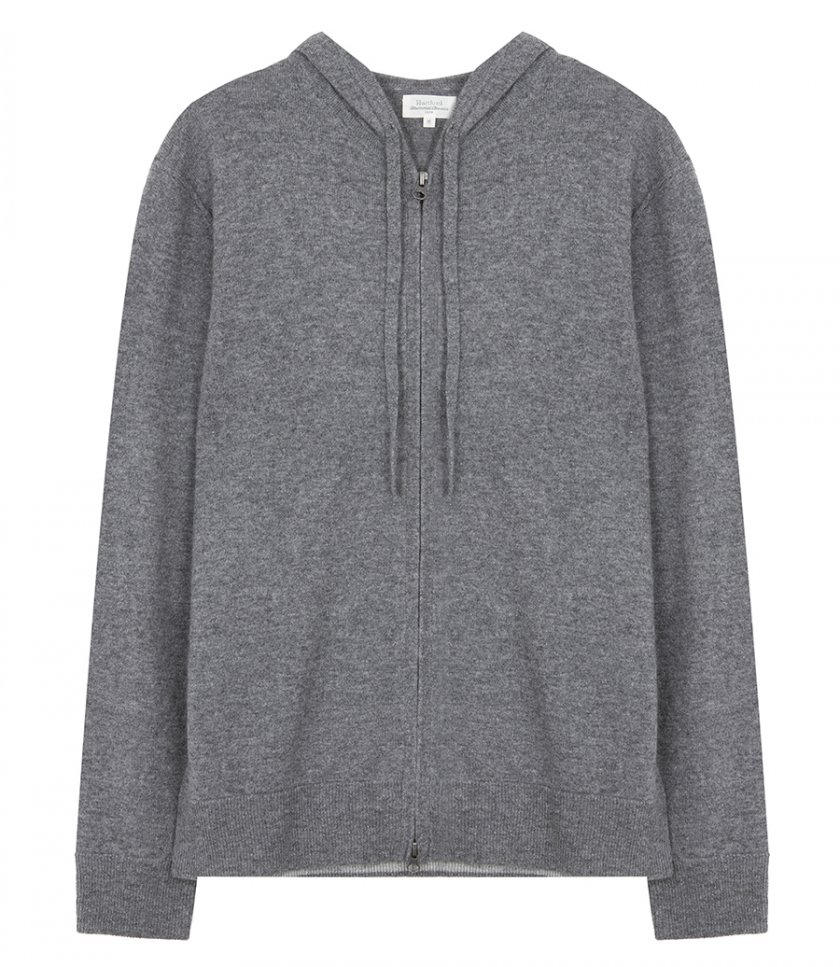 CLOTHES - WOOL & CASHMERE ZIP HOODIE