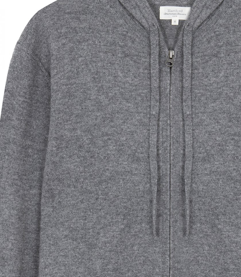 WOOL & CASHMERE ZIP HOODIE