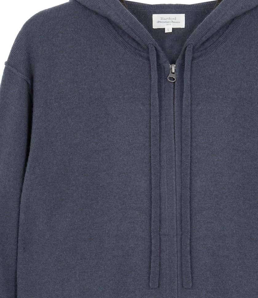 WOOL & CASHMERE ZIP HOODIE