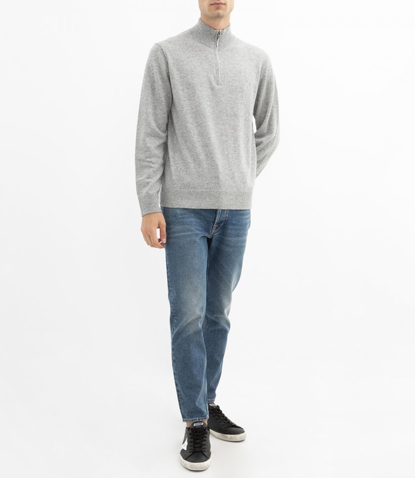 WOOL & CASHMERE TRUCKER SWEATER