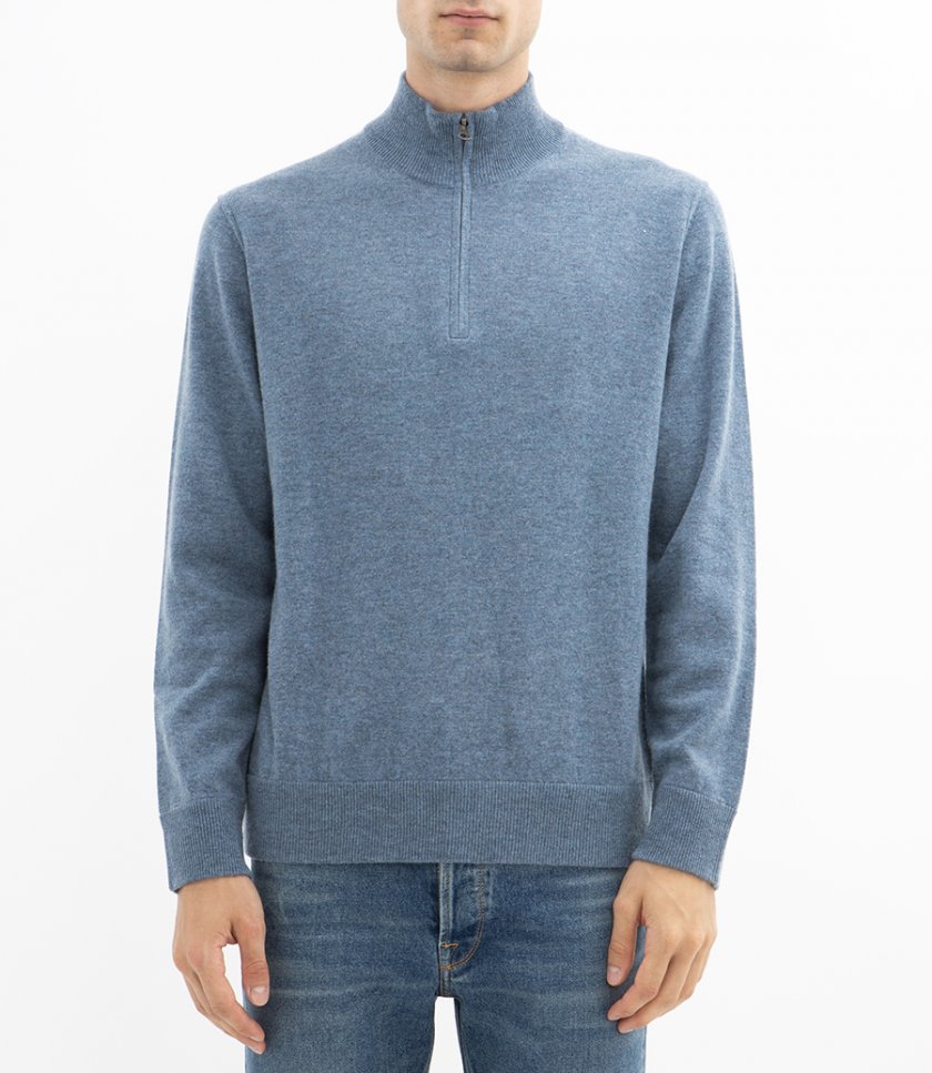 WOOL & CASHMERE TRUCKER SWEATER