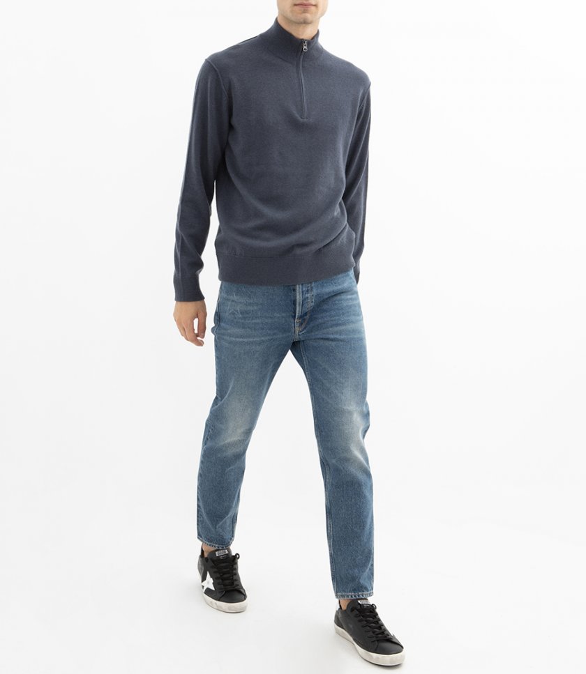 WOOL & CASHMERE TRUCKER SWEATER