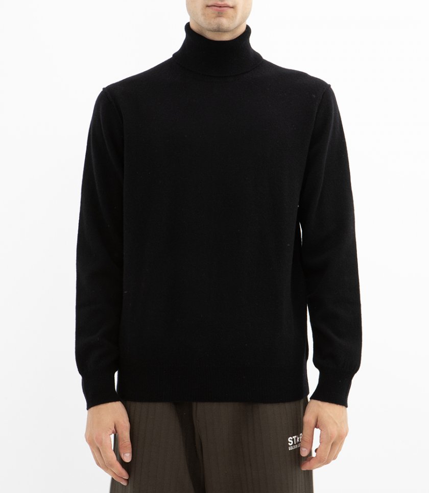 WOOL & CASHMERE ROLL NECK SWEATER