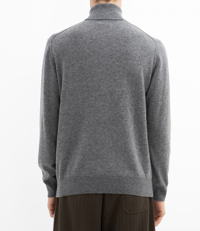 WOOL & CASHMERE ROLL NECK SWEATER