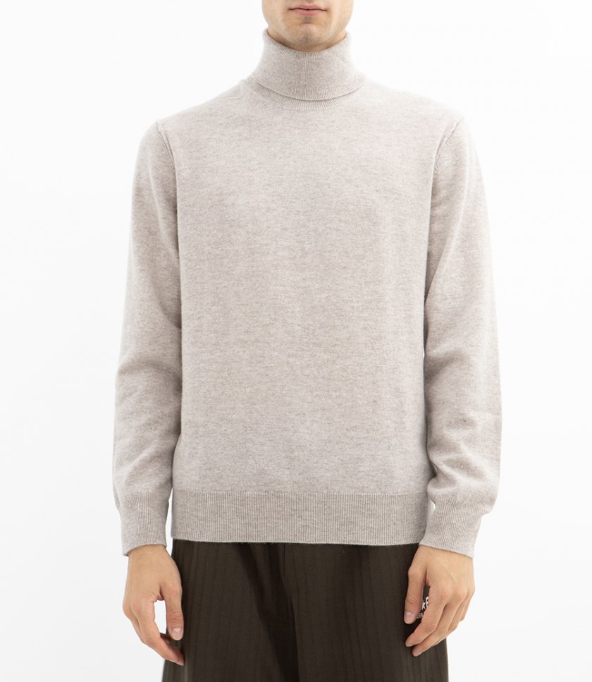 WOOL & CASHMERE ROLL NECK SWEATER