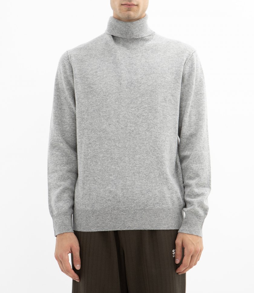 WOOL & CASHMERE ROLL NECK SWEATER