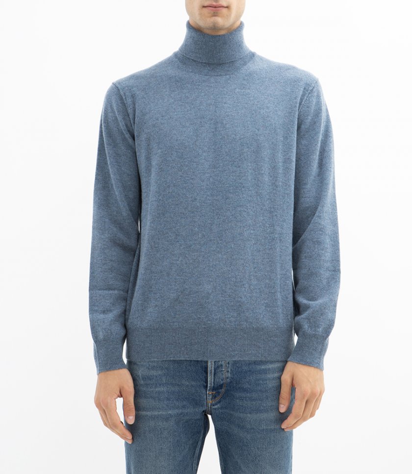 WOOL & CASHMERE ROLL NECK SWEATER