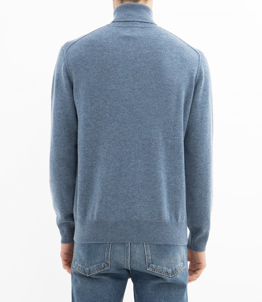 WOOL & CASHMERE ROLL NECK SWEATER