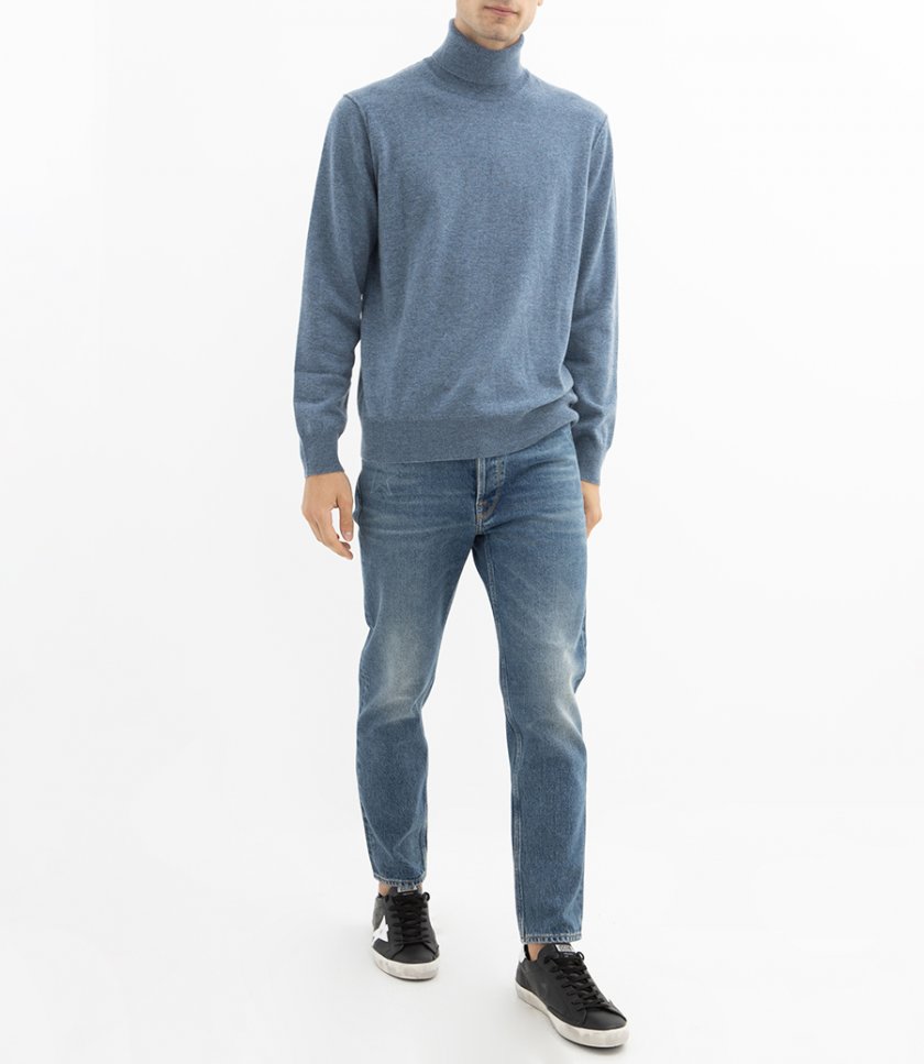 WOOL & CASHMERE ROLL NECK SWEATER