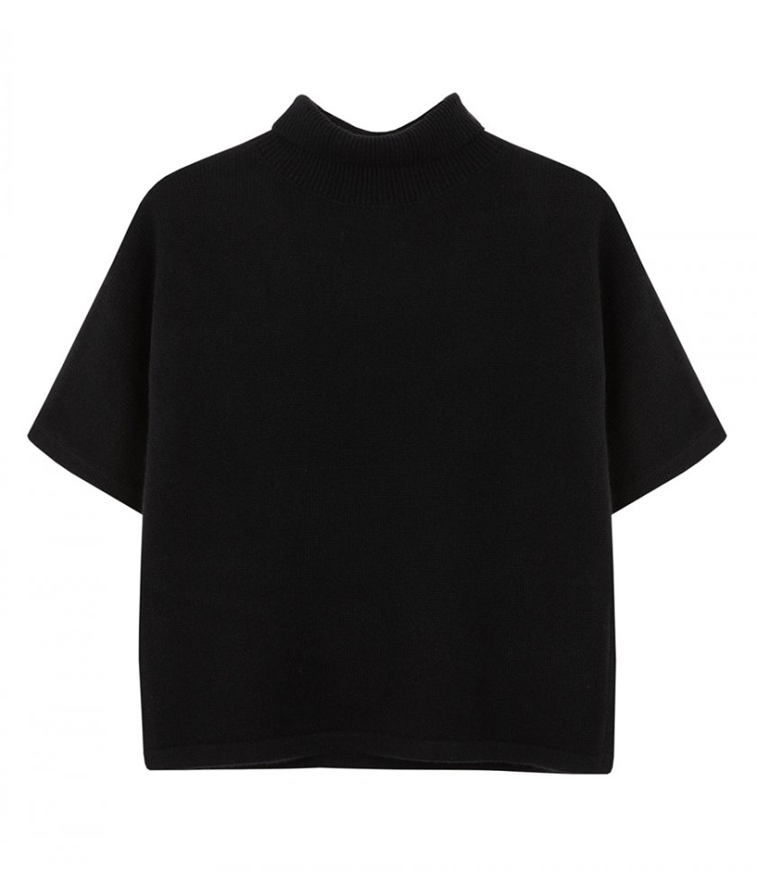 EZR - CASHMERE TURTLE NECK SS TOP