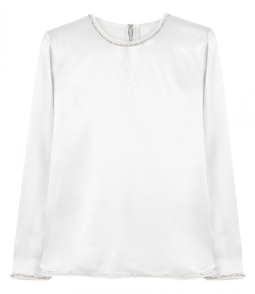 CLOTHES - CRYSTAL TRIM LS TOP