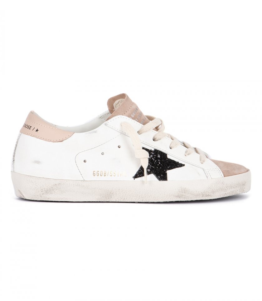 GOLDEN GOOSE  - BLACK GLITTER STAR SUPER-STAR