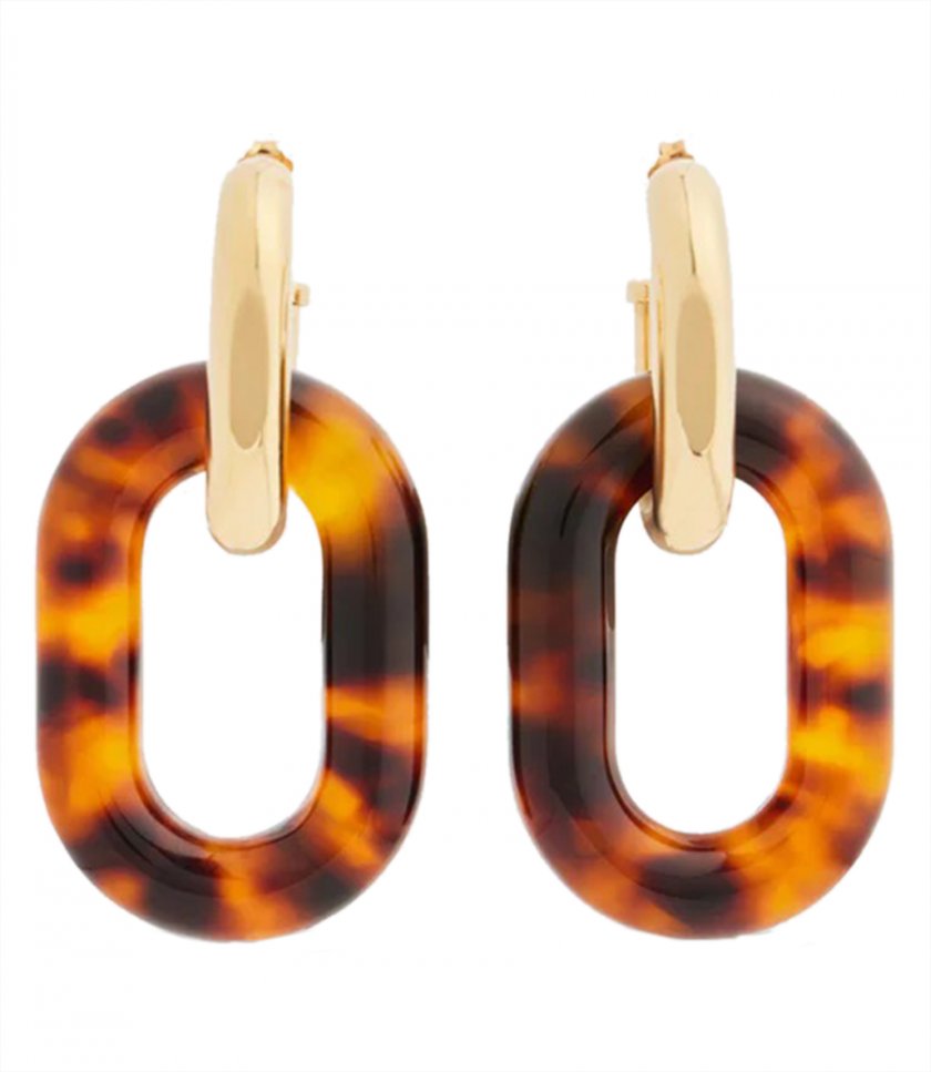 RABANNE - XL LINK OVERSIZED TARTARUGA EARRINGS