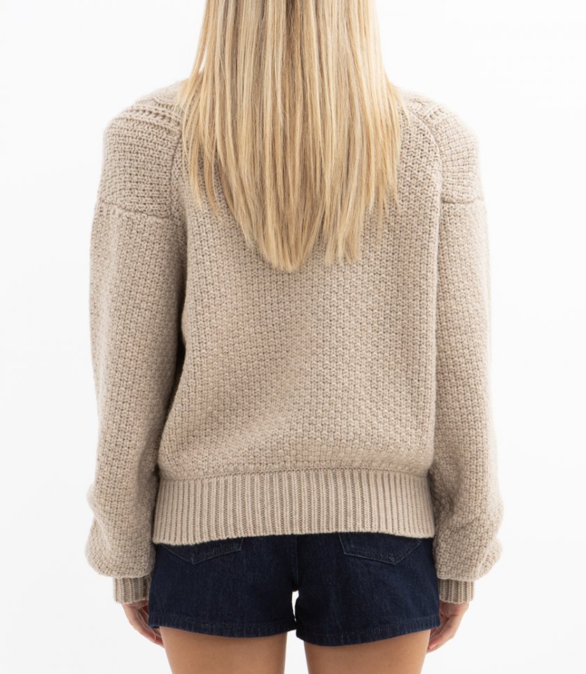 CASHMERE CABLE TURTLENECK SWEATER