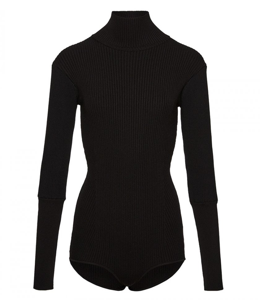 JUST IN - RIBBED HIGH-NECK BODYSUIT