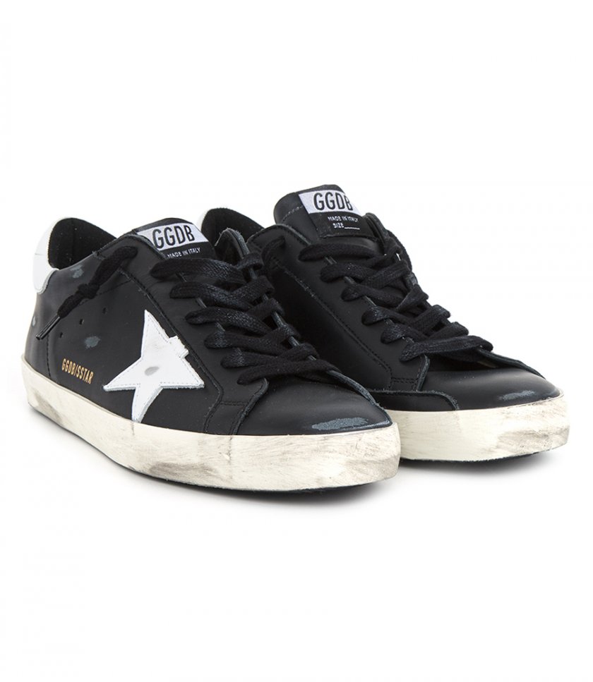 BLACK LEATHER UPPER SUPER-STAR