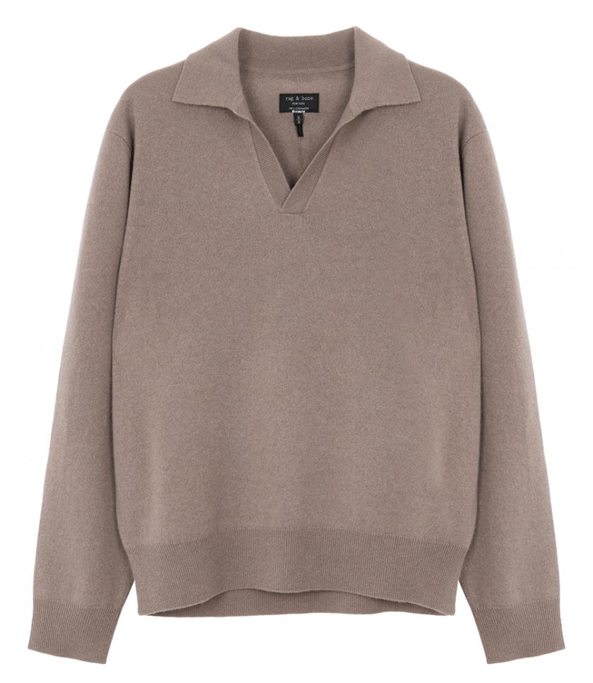 DOWNING CASHMERE JOHNY COLLAR POLO