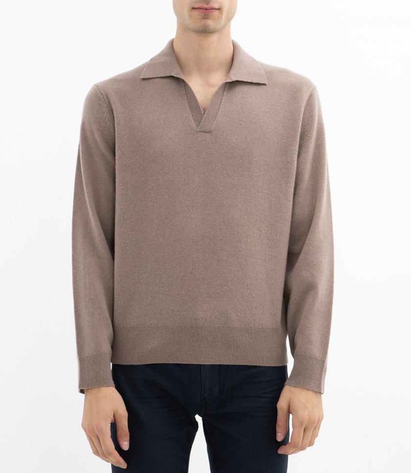 DOWNING CASHMERE JOHNY COLLAR POLO