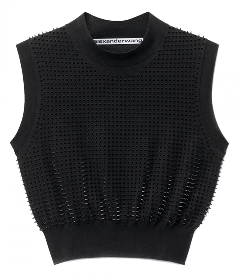 JUST IN - CUSTOM 3D-MOLDED SPIKE CROPPED TANK TOP